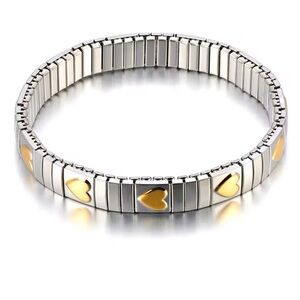 New Gold Heart Charm Bracelet